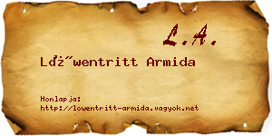 Löwentritt Armida névjegykártya