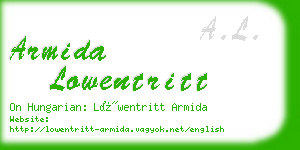 armida lowentritt business card